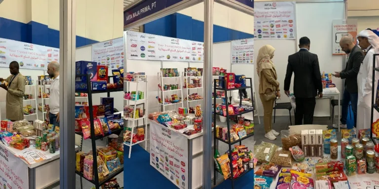 Arta Maja at a food trade exhibition