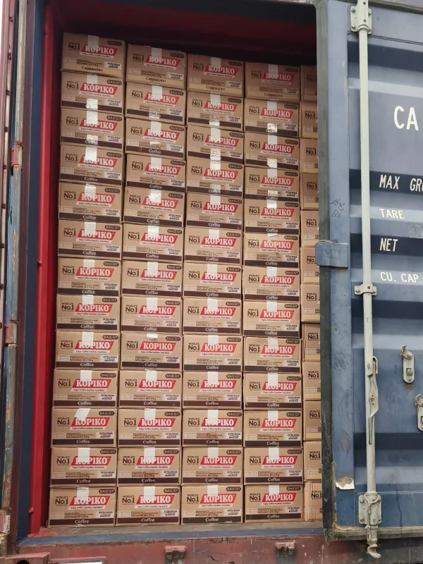 Arta Maja Prima FMCG export - Indonesia warehouse and container loading