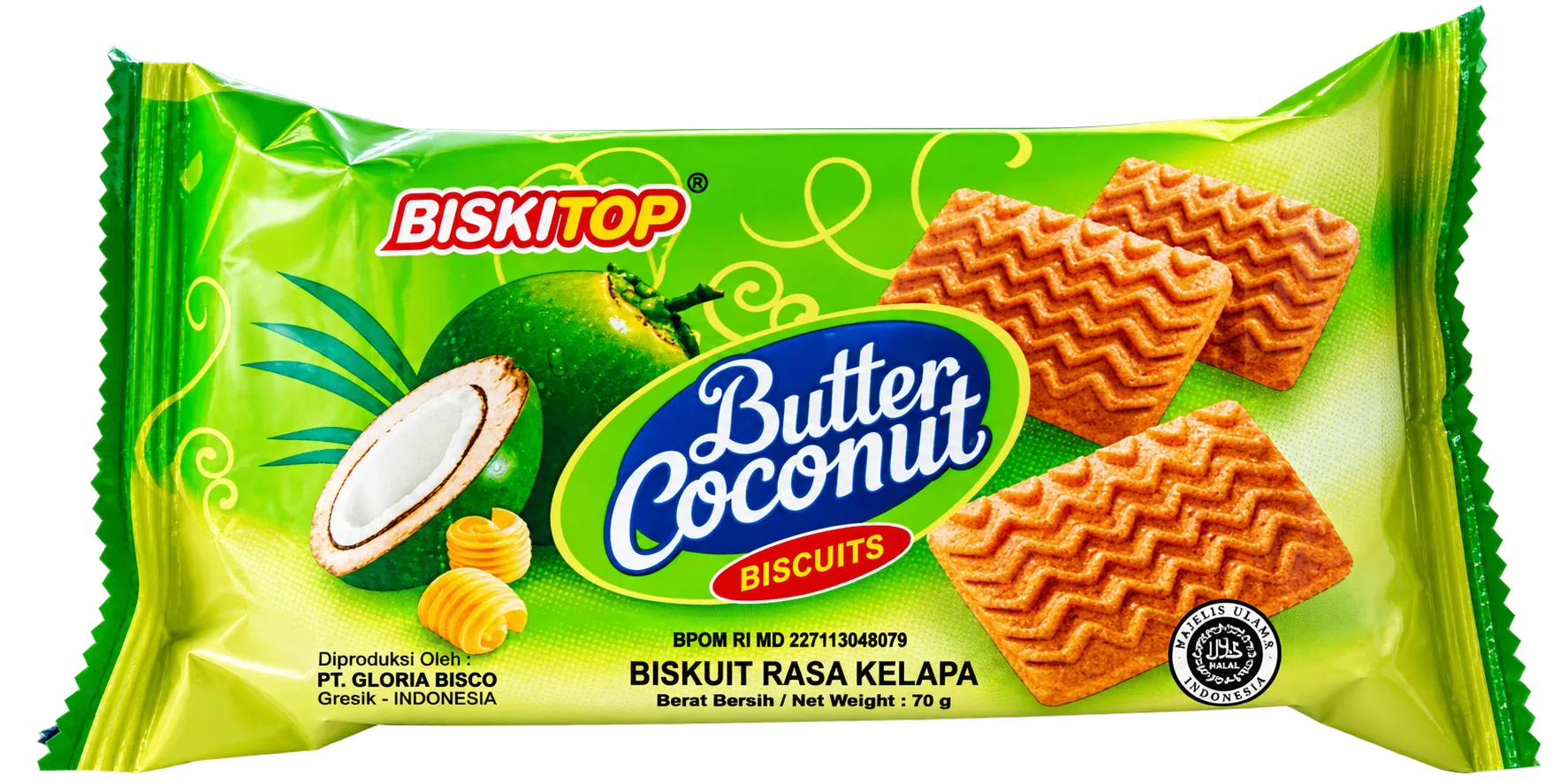 BISKITOP Butter Coconut 24x50gr Biskitop Butter Coconut 50gr