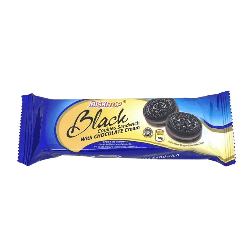 Biskitop Black Chocolate Cookies Sandwich 60gr