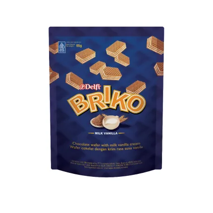 DELFI BRIKO Wafer (pouch) 16x95gr   Milk Vanilla
