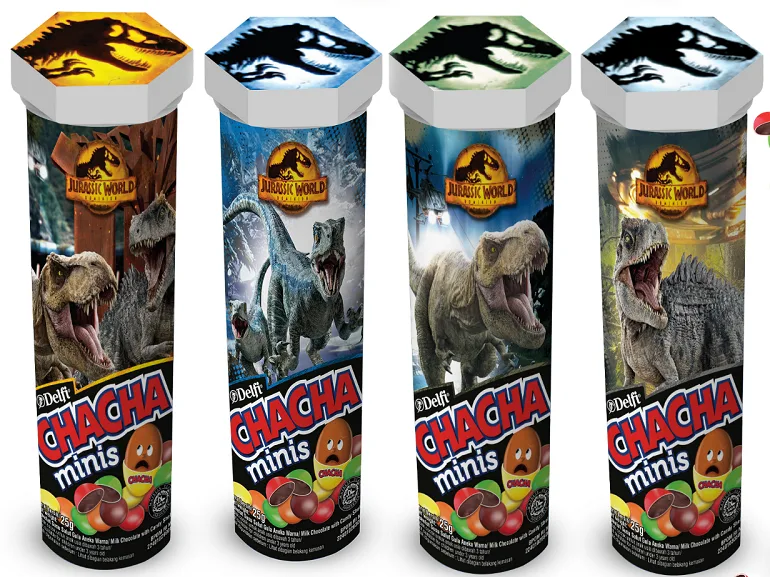DELFI CHA-CHA Minis Jurassic World 6x12x25gr DELFI CHA CHA Minis Jurassic World 6x12x25gr