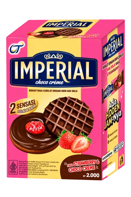 Imperial Waffle Biscuit Strawberry Choco Crème 270gr