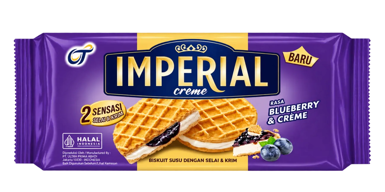 Imperial Waffle Biscuit Blueberry Crème 162gr