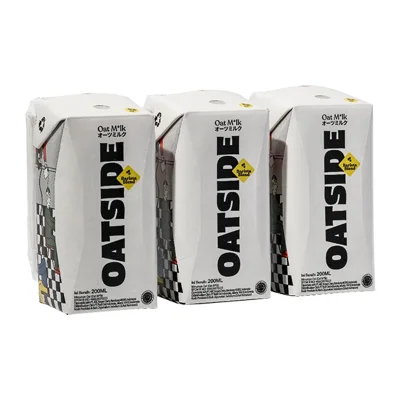 Oatside Oat Milk Barista Blend Bundle 3x200ml Straws