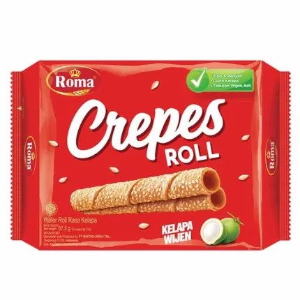 Roma Crepes Rolled Biscuit Coconut