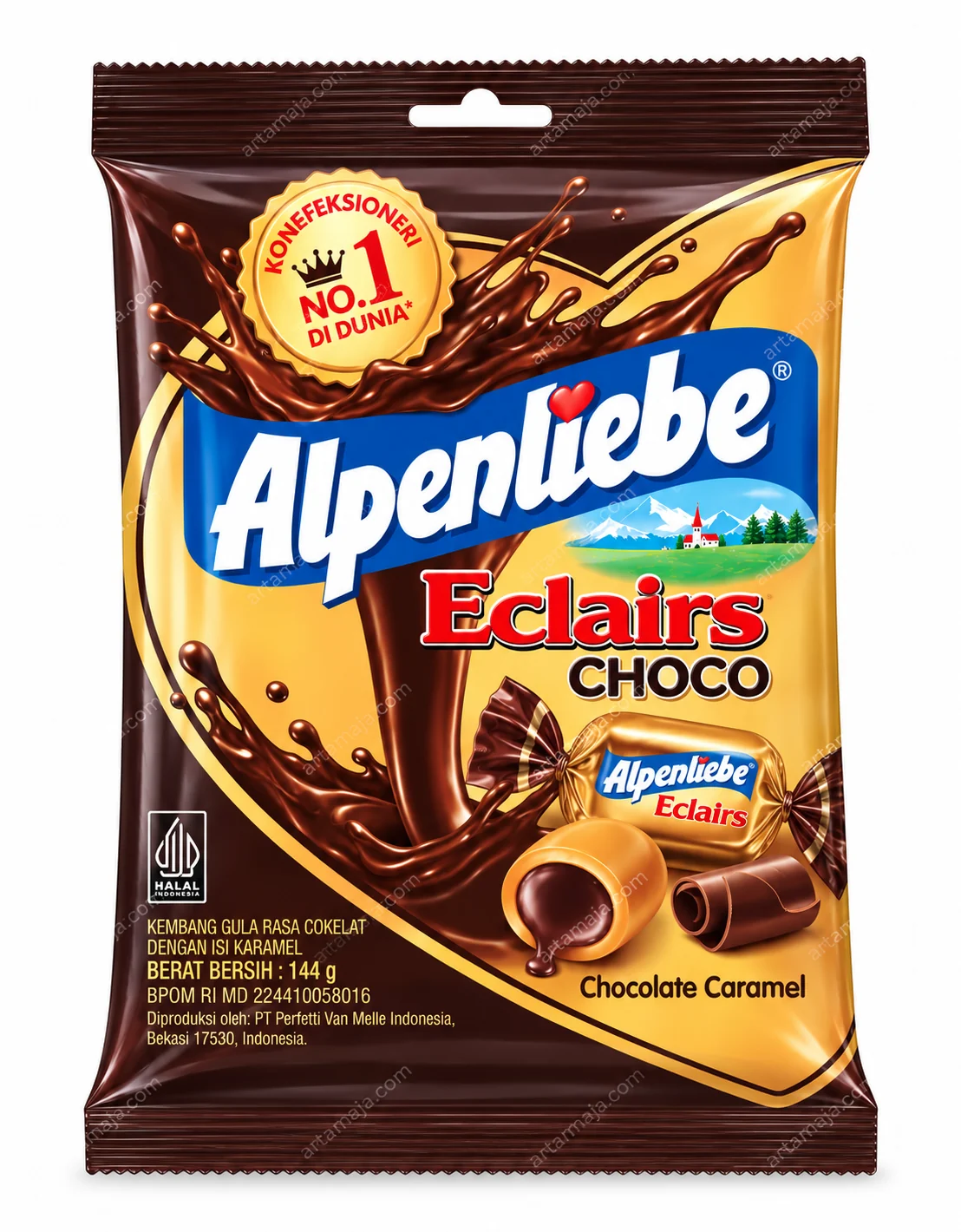 alpenliebe-eclairs-choco-144g-artamaja Alpenliebe Eclairs Choco Caramel Pouch 144gr – wholesale export Indonesia