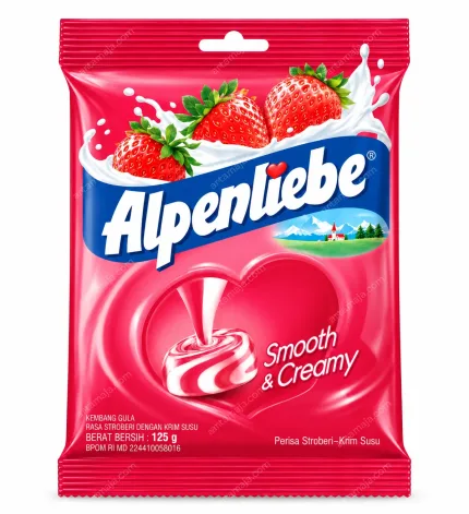 Alpenliebe Strawberry Pouch 125gr – wholesale export Indonesia