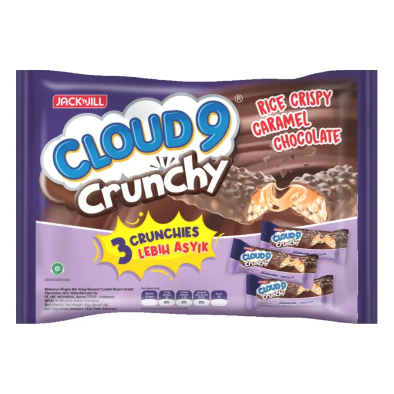 Cloud9 Crunchy Rice Crispy Caramel Chocolate 42gr