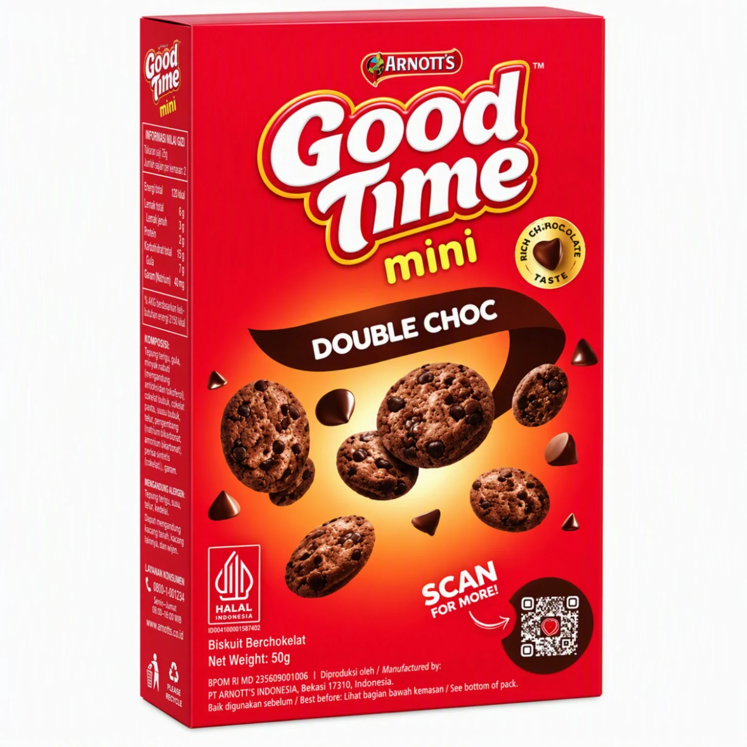 Good Time Mini Double Choc 50gr Good Time Mini Double Choc 50gr – Arnott's Good Time wholesale export Indonesia