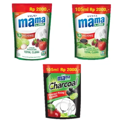 Mama Lime Liquid Dishwash Pouch 105ml