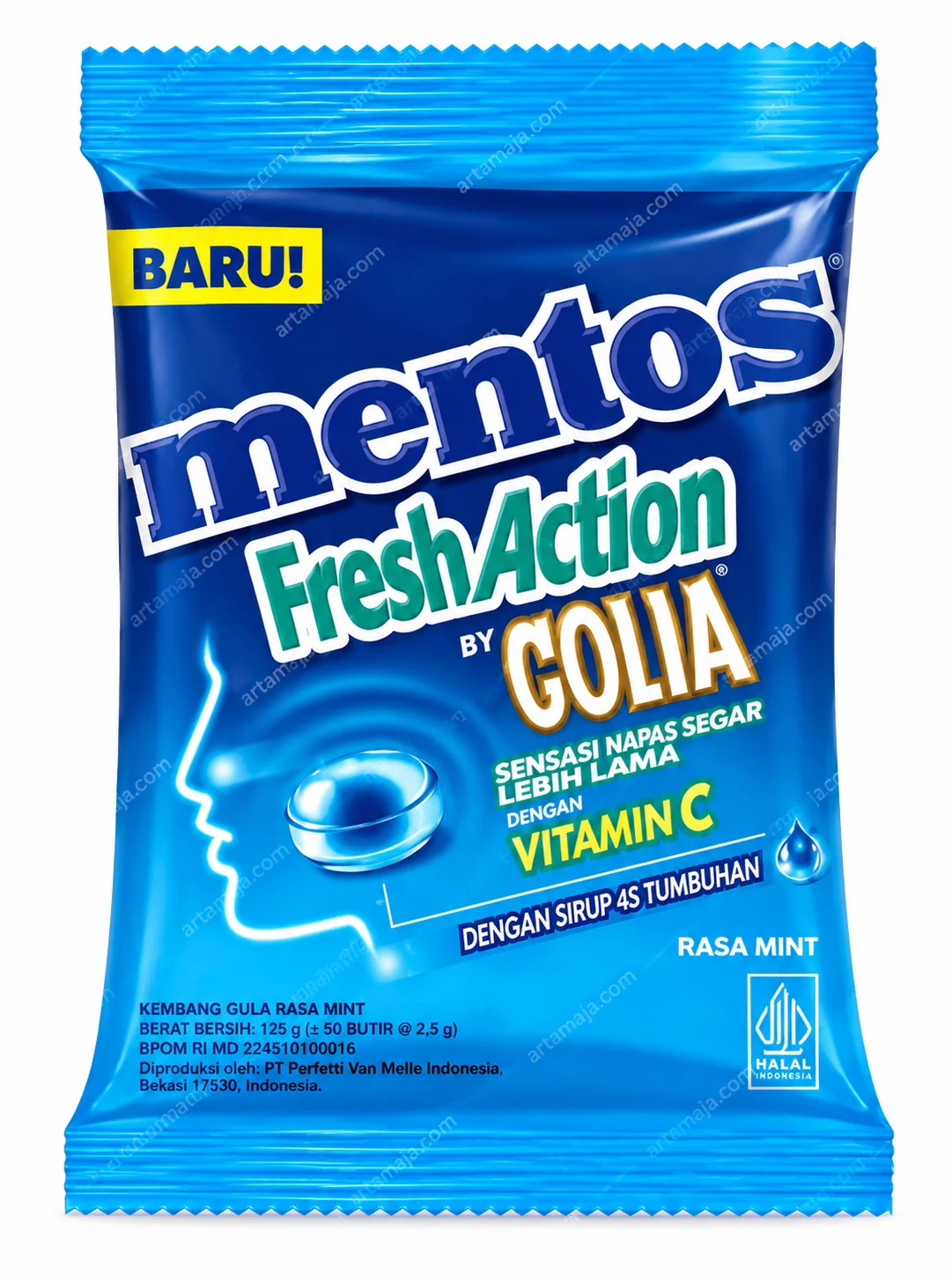 Mentos Fresh Action by Golia Mint Pouch 125gr Mentos Fresh Action by Golia Mint Pouch 125gr – Mentos wholesale export Indonesia