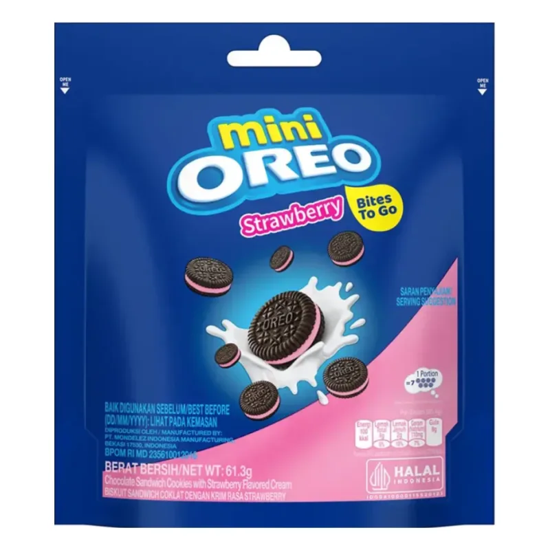 Oreo Bites Pouch 61,3gr Strawberry